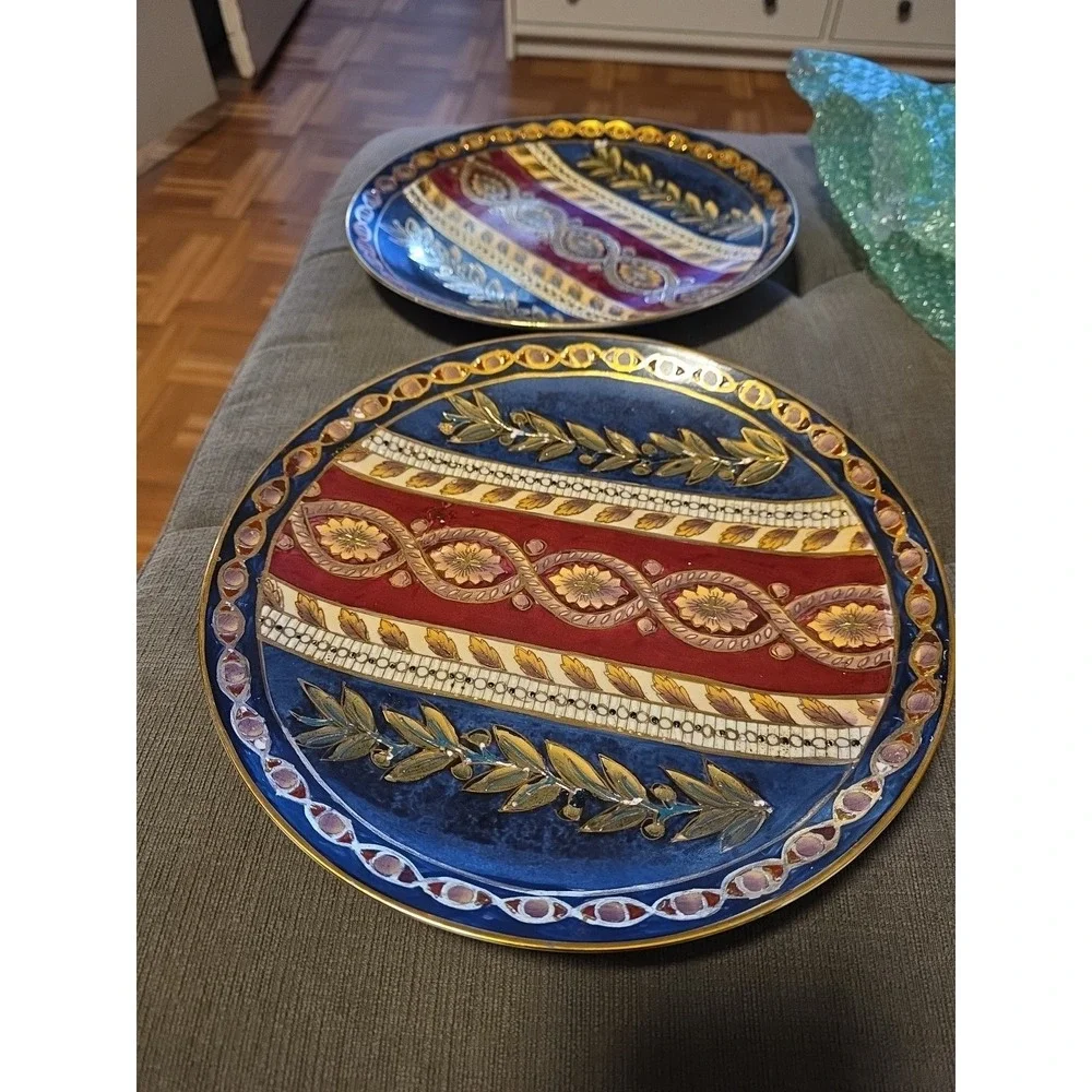 Porcelain decorative plate, Oriental Accents, 10.25 inches Set Of 2 Plates